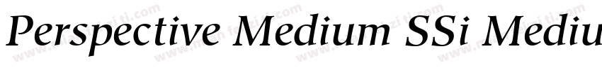 Perspective Medium SSi Medium Italic字体转换
